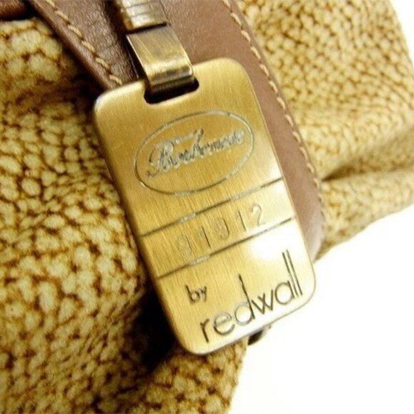 BORBONESE Handbag Beige x light brown Women Authentic secondhand - Picture 5 of 6